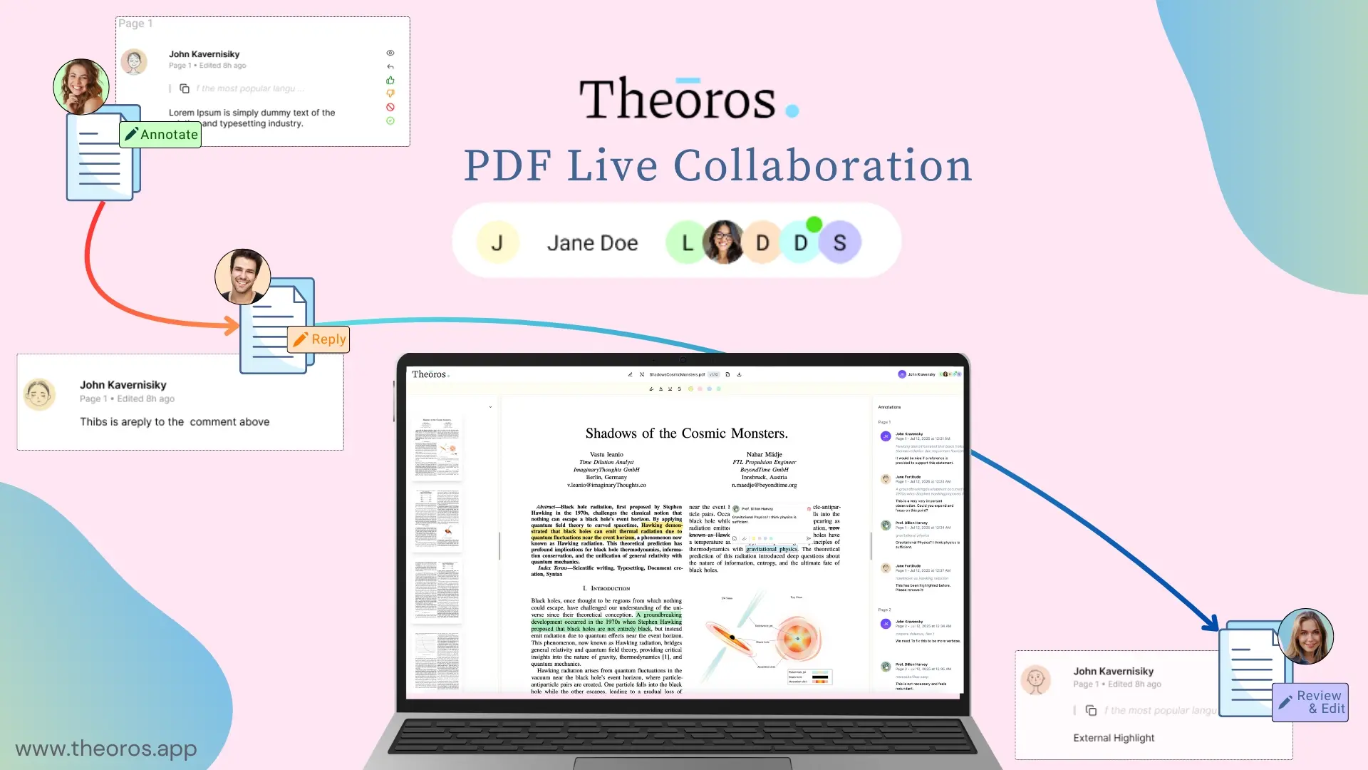 How to Edit and Annotate PDFs in Real-Time Without Email: Meet Theōros
